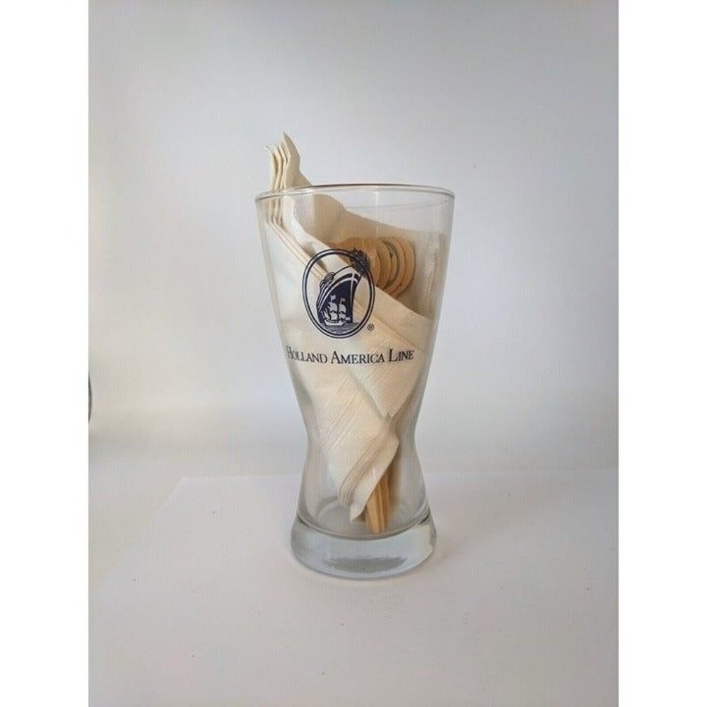 Holland American Line Party Cocktail Glass Napkin and Swizzle Sticks